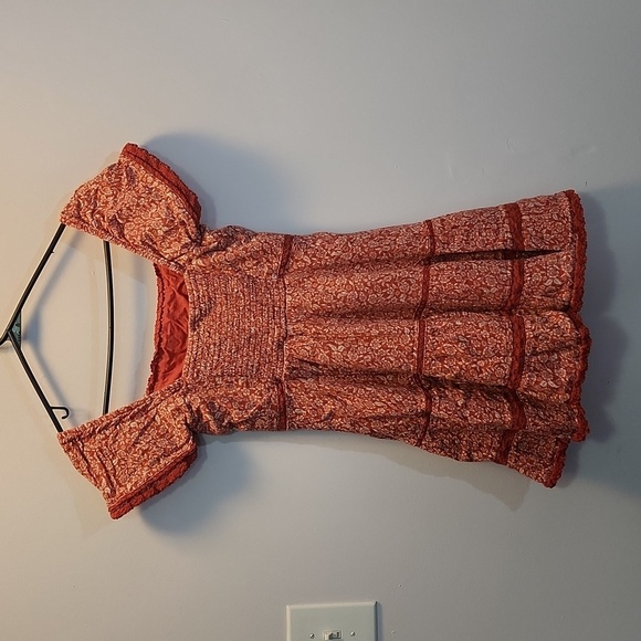 American Eagle size XS red floral mini dress lace floral summer 4th Of July - Picture 9 of 13